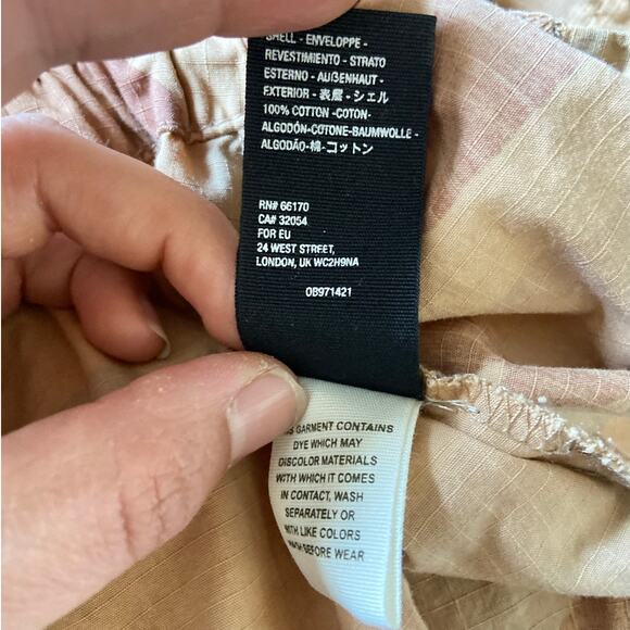 Free People Taupe Camo Lead the Way Tie Waist Canvas Utility Jacket Size XS - Picture 14 of 14